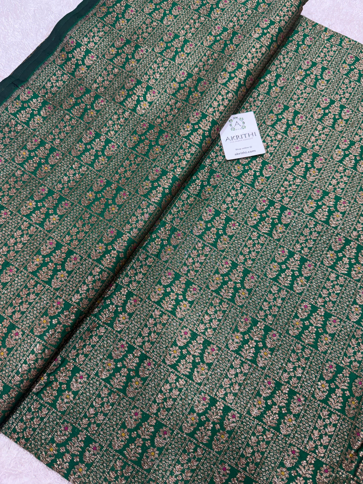 Pure Banarasi brocade antique zari fabric