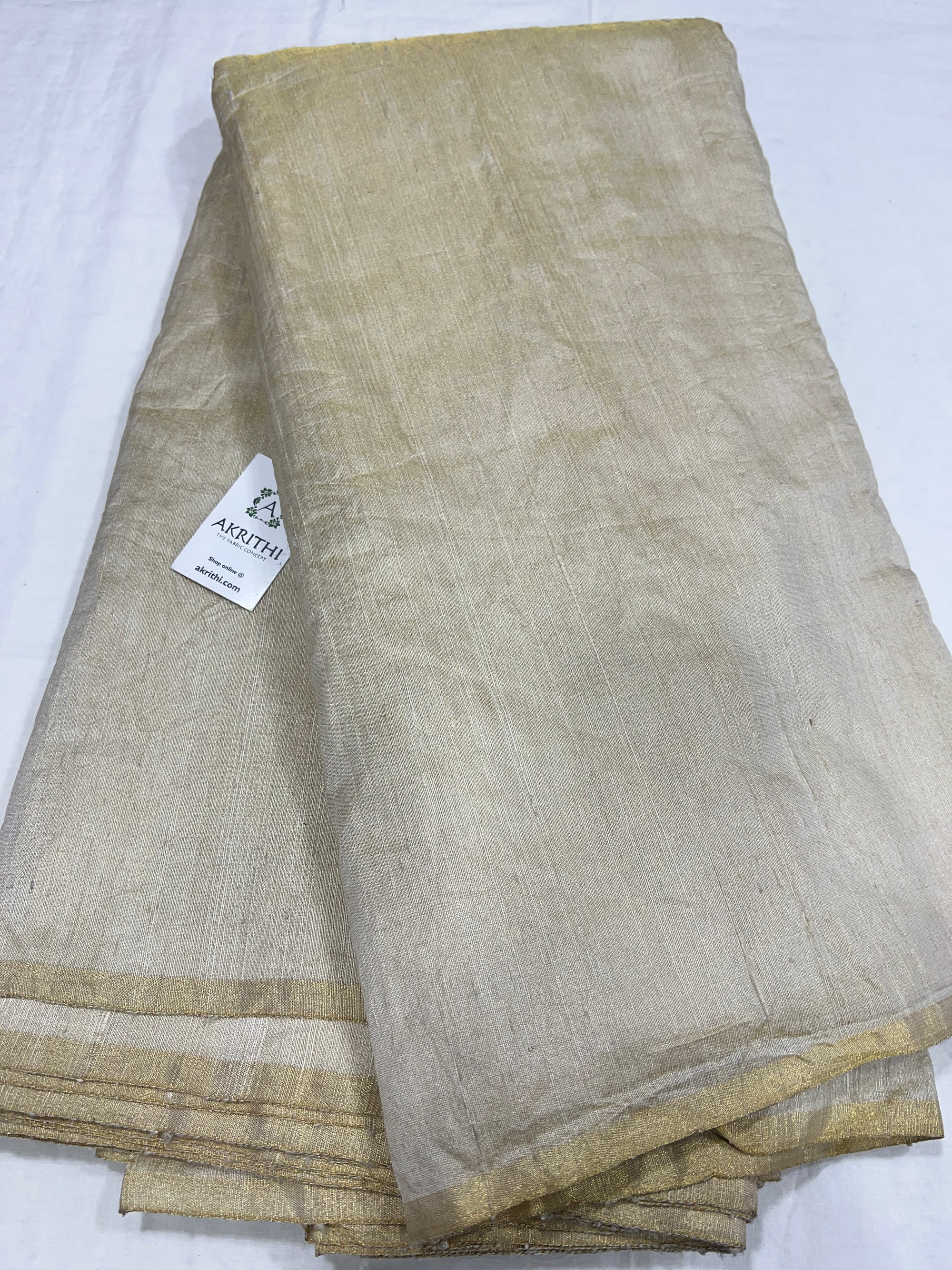 Pure raw silk tissue fabric