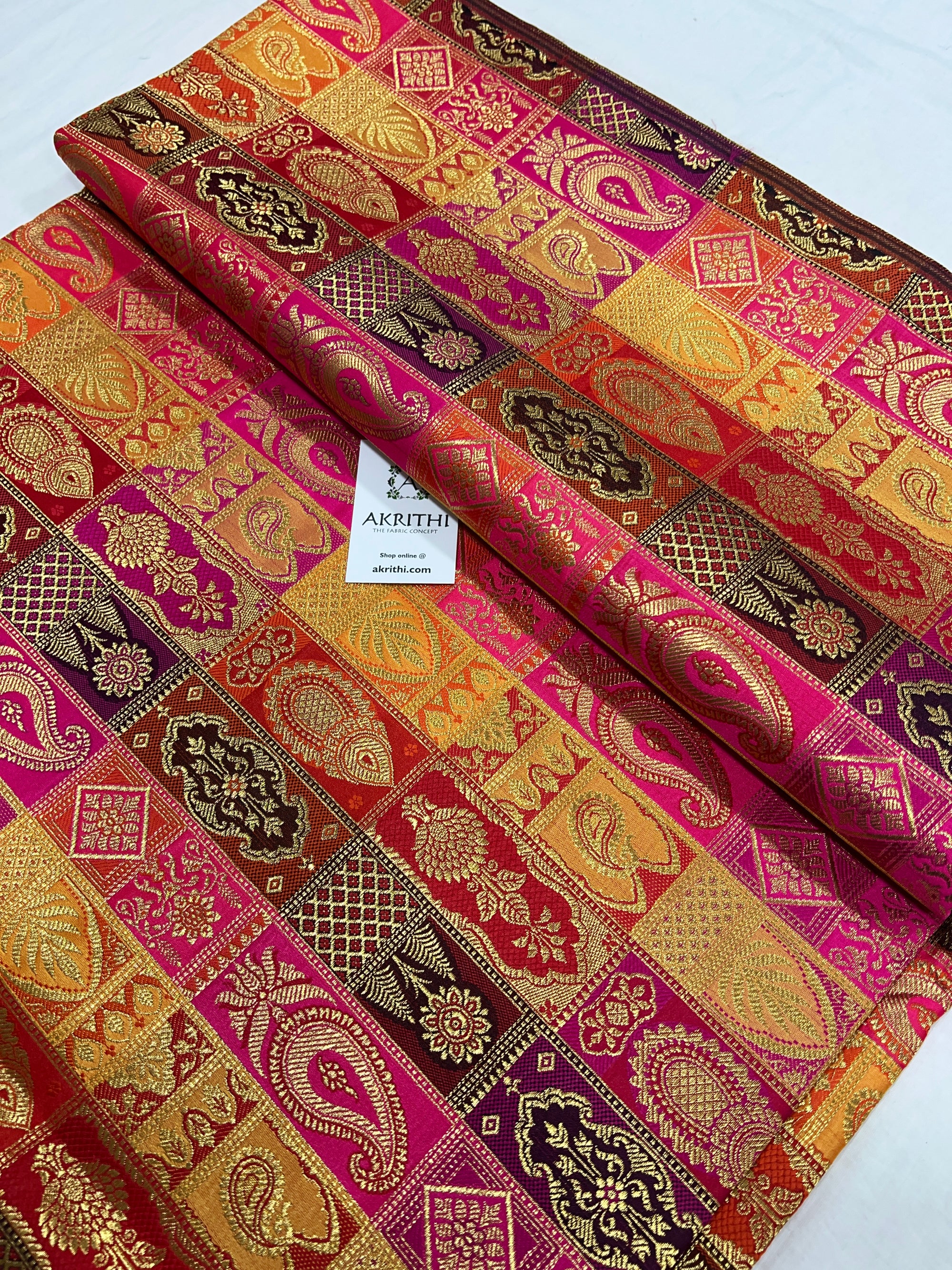 Pure Banarasi brocade fabric