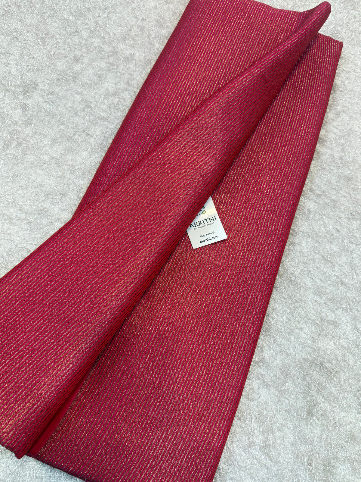 Pure Banarasi brocade striped antique zari fabric