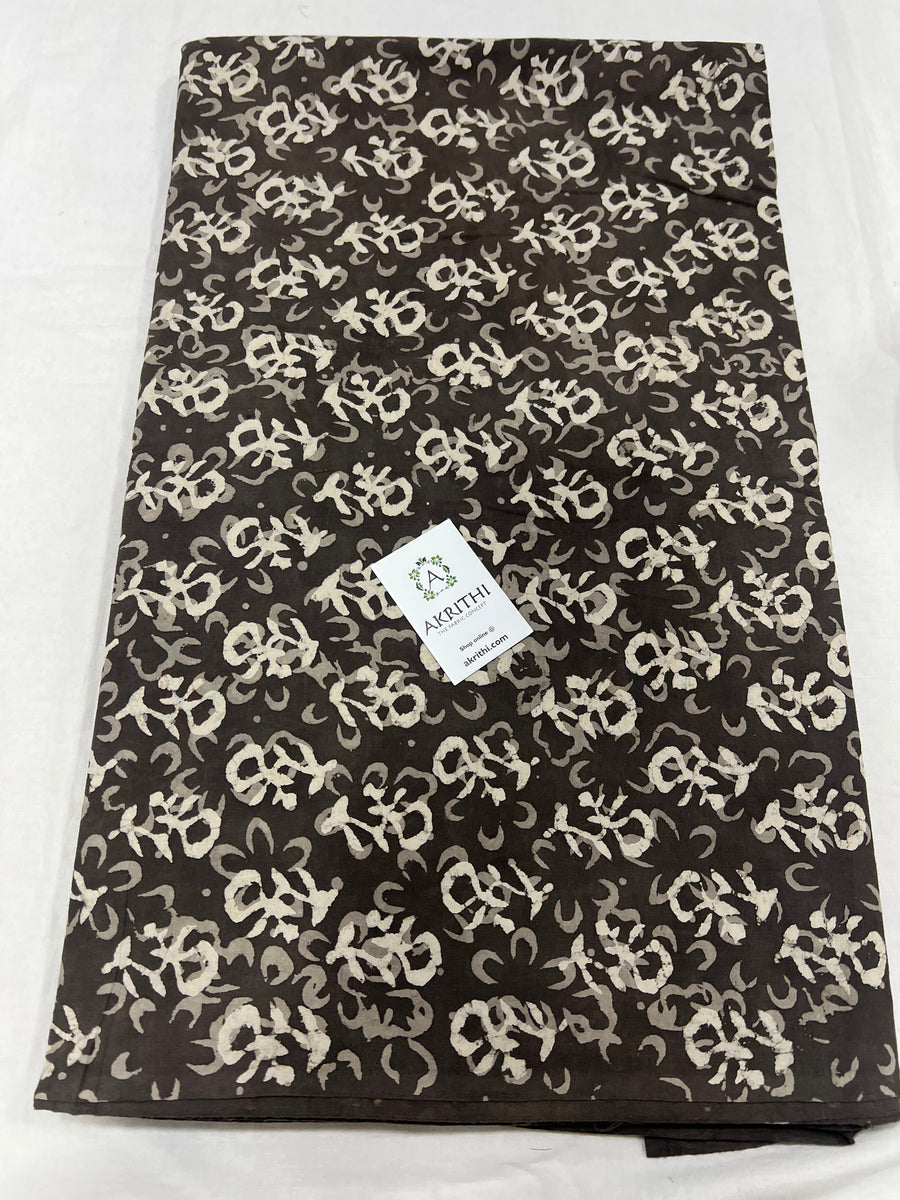 Dabu block Printed pure cotton fabric