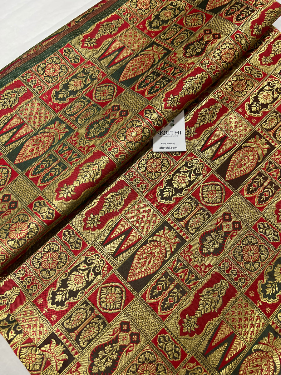 Pure Banarasi brocade fabric