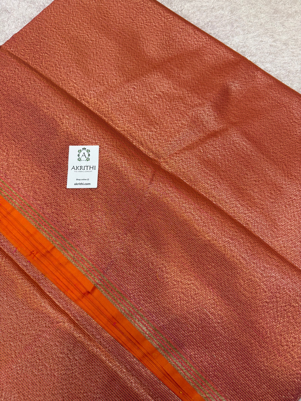Pure Banarasi brocade striped antique zari fabric