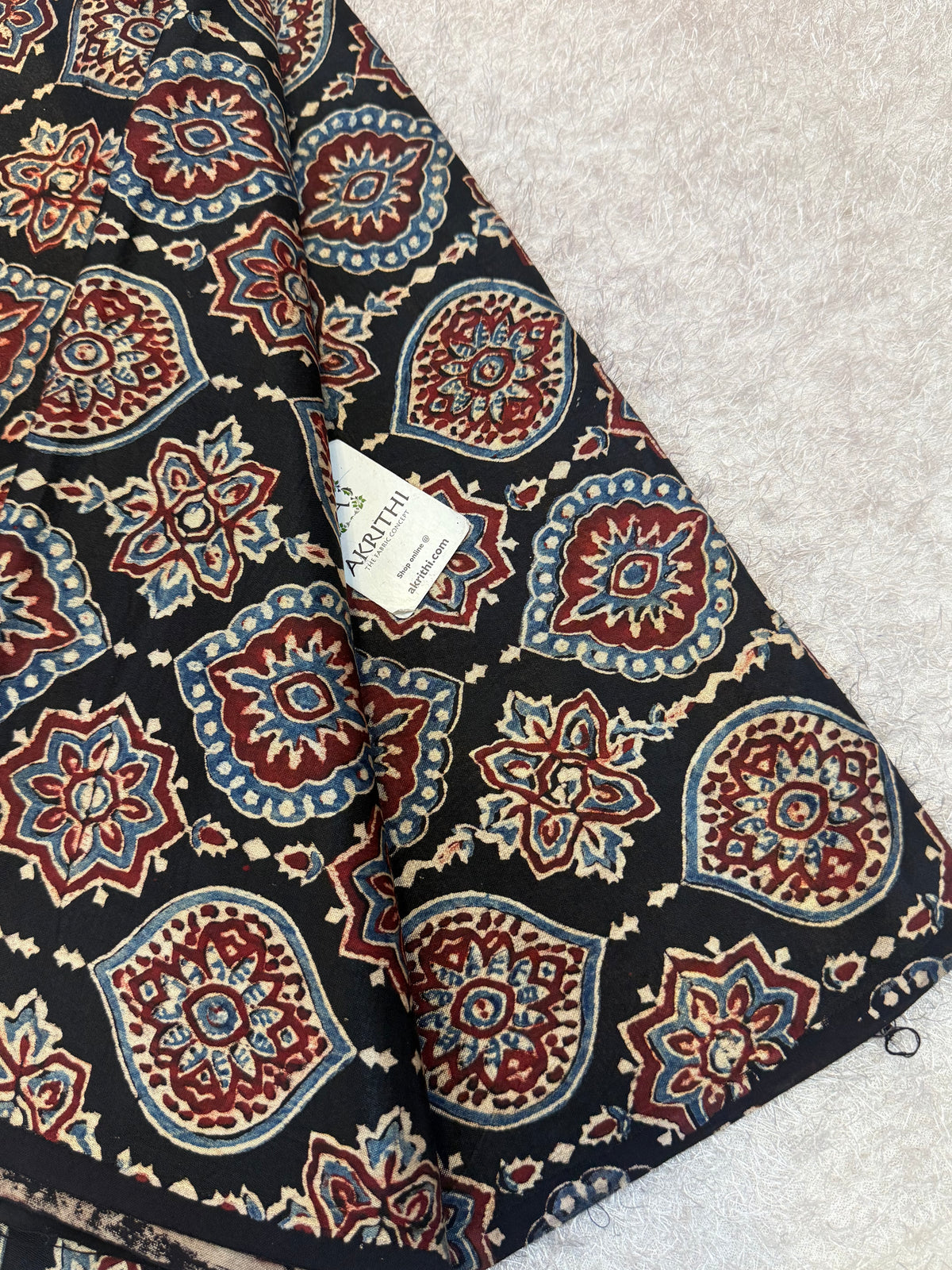 Ajrakh pure mashru silk fabric