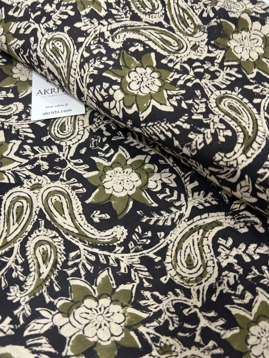 Hand block Printed pure cotton fabric