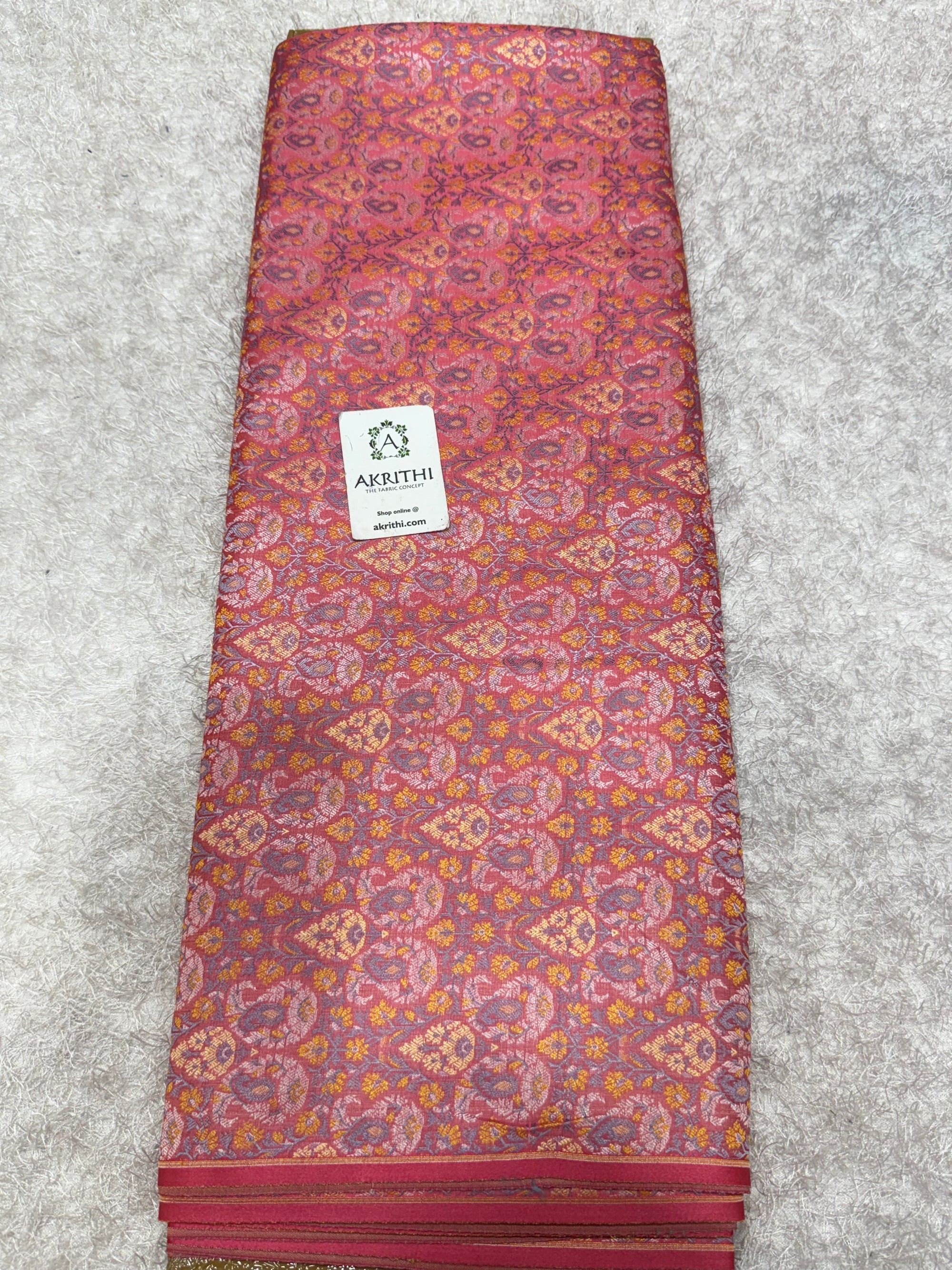 Pure Banarasi resham tanchoi brocade fabric