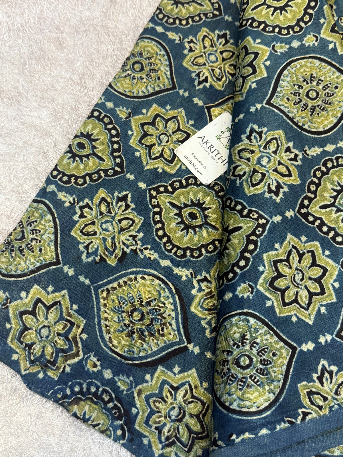 Ajrakh pure mashru silk fabric