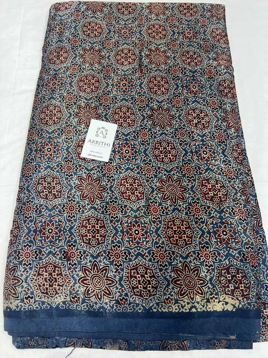 Ajrakh mushru fabric