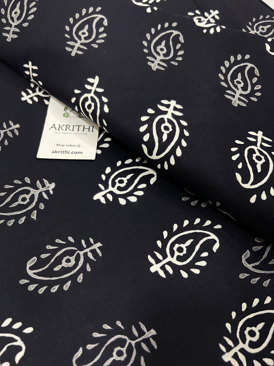 Hand block Printed pure cotton fabric