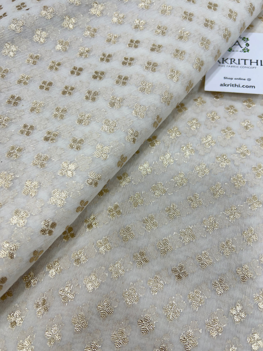 Dyeable banarasi Handloom chanderi lurex fabric