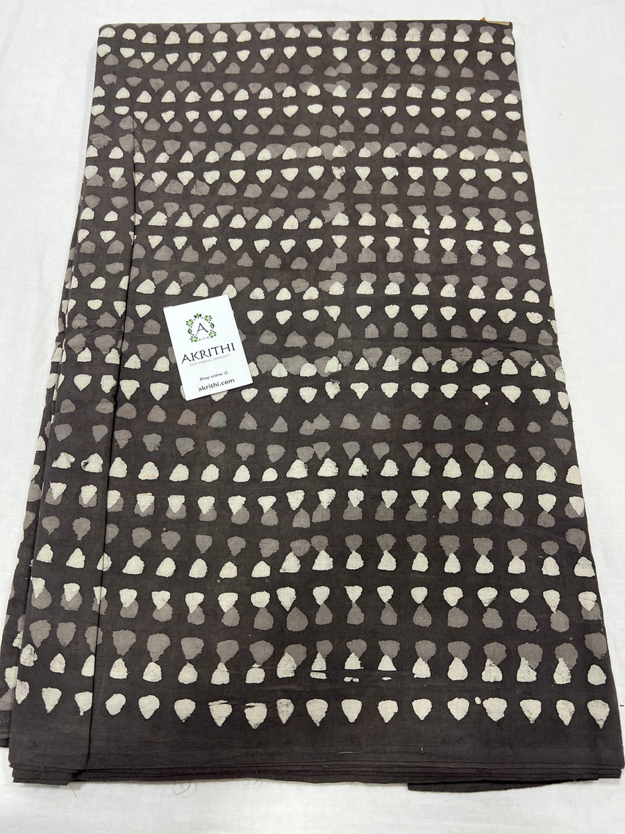 Dabu block Printed pure cotton fabric