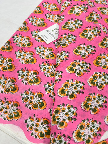 Hand block Printed pure cotton fabric