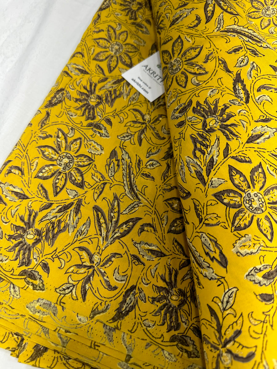 Printed silk fabric