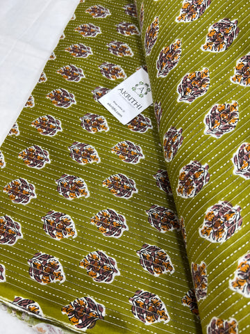 Kantha Printed pure cotton fabric