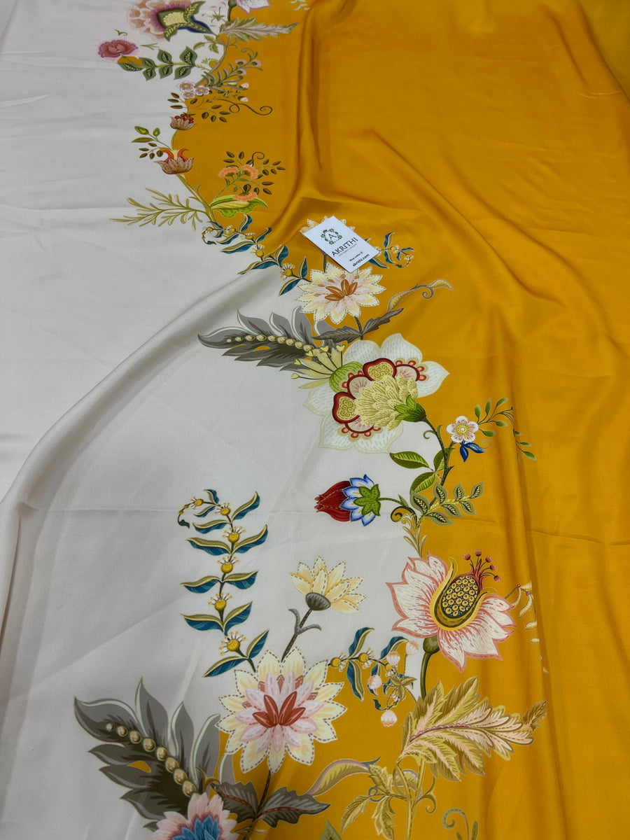 Digital printed modal satin fabric