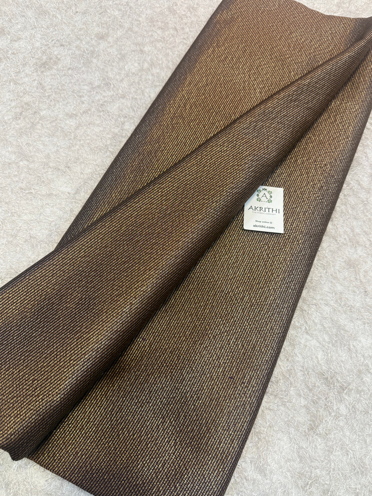 Pure Banarasi brocade striped antique zari fabric