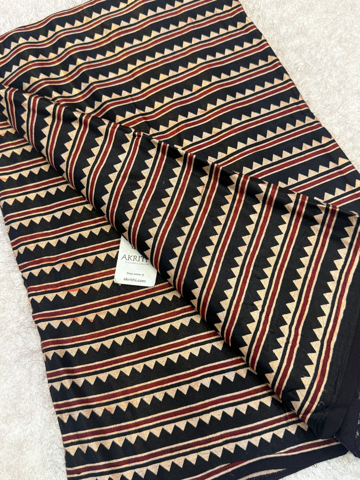 Ajrakh pure mashru silk fabric