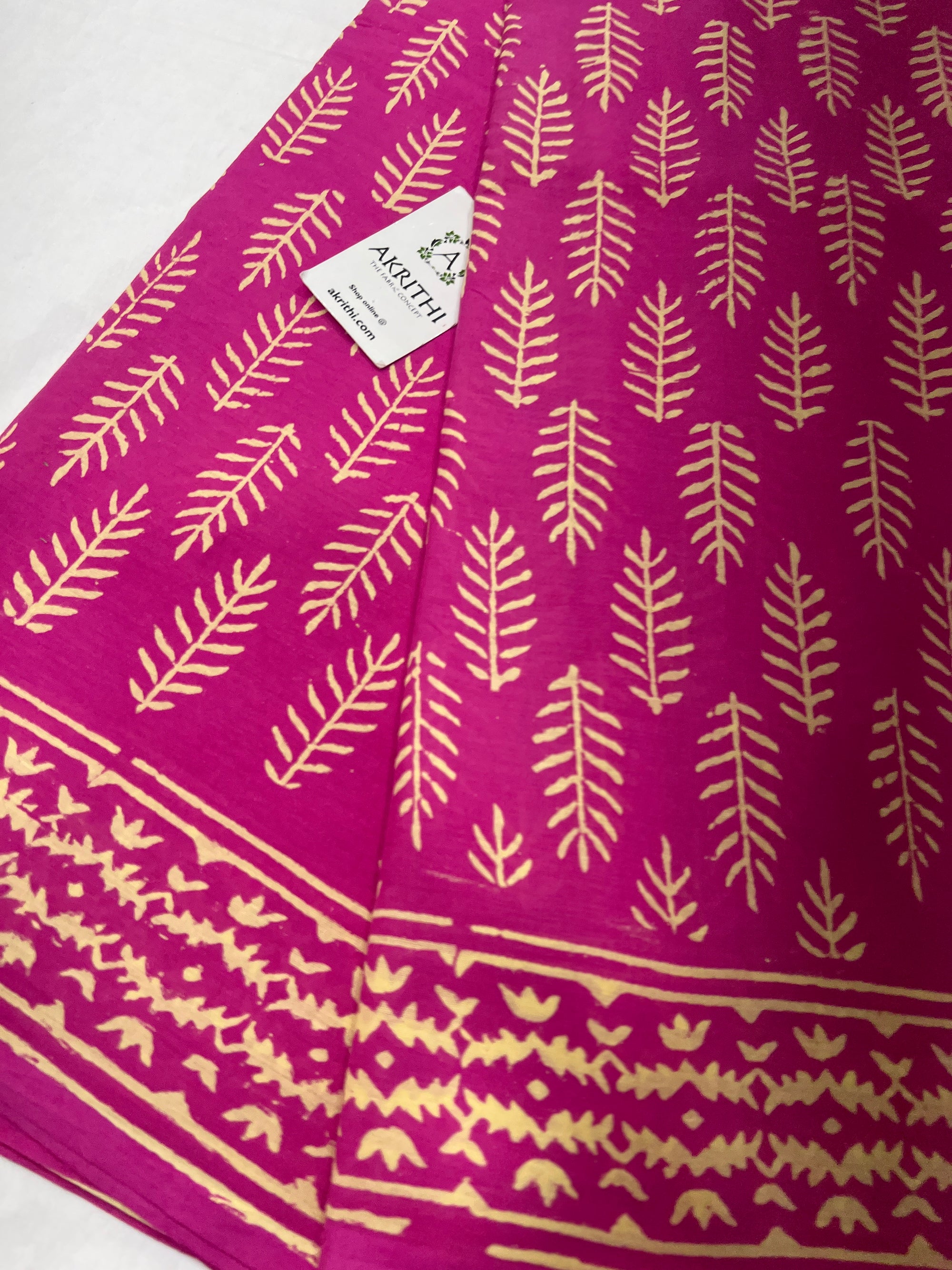 Printed pure cotton saree