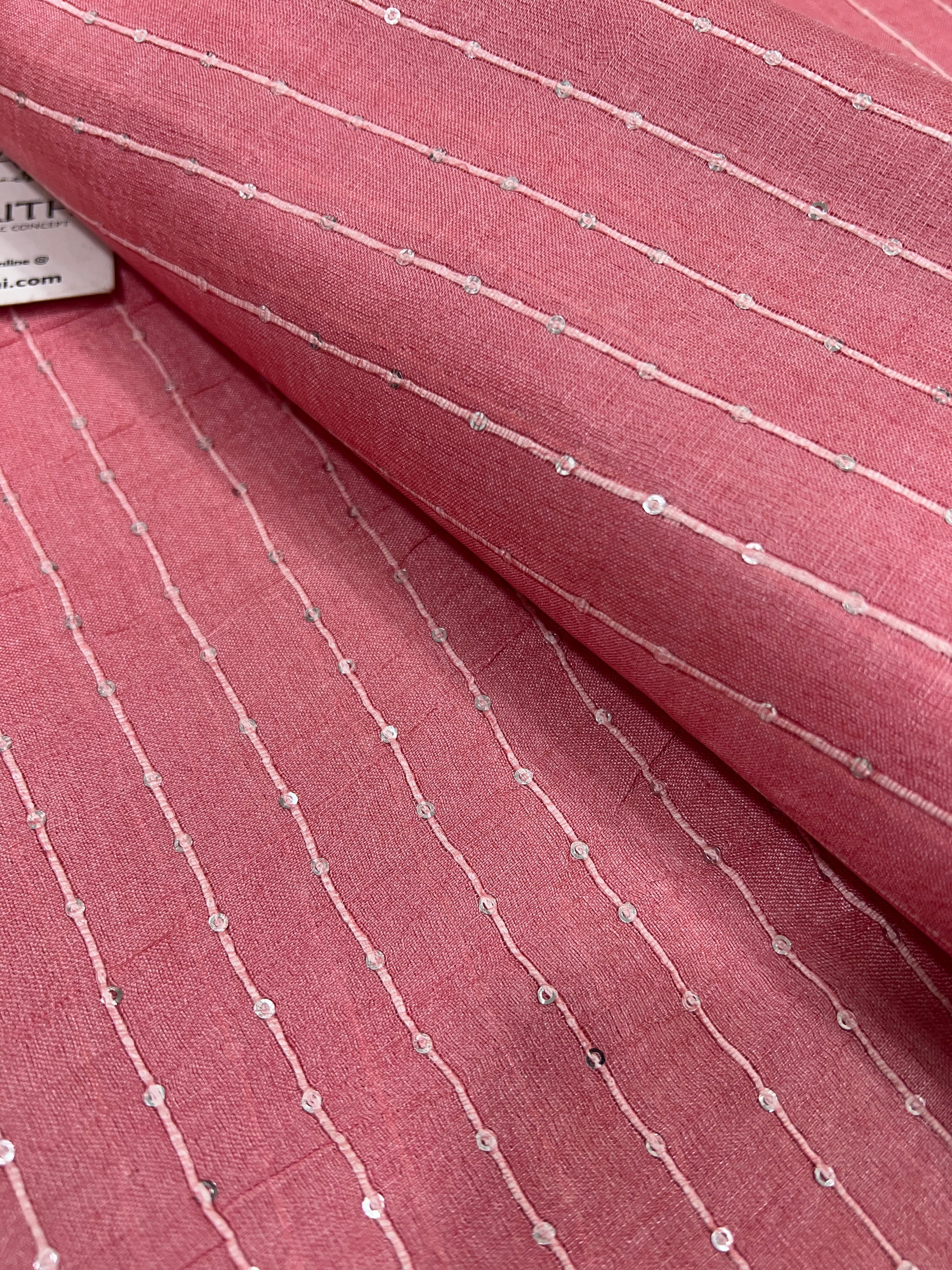 Striped Pure Tussar silk fabric