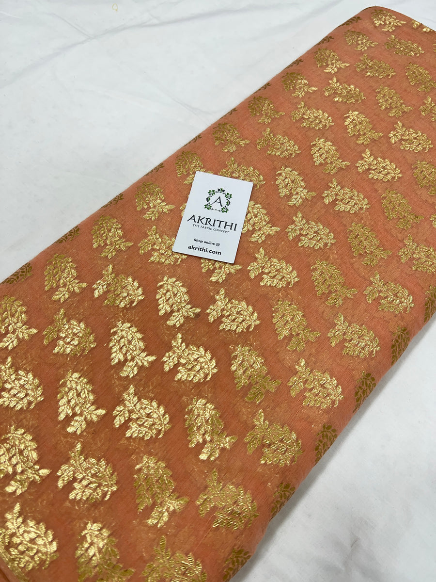 Banarasi chanderi cotton  lurex fabric