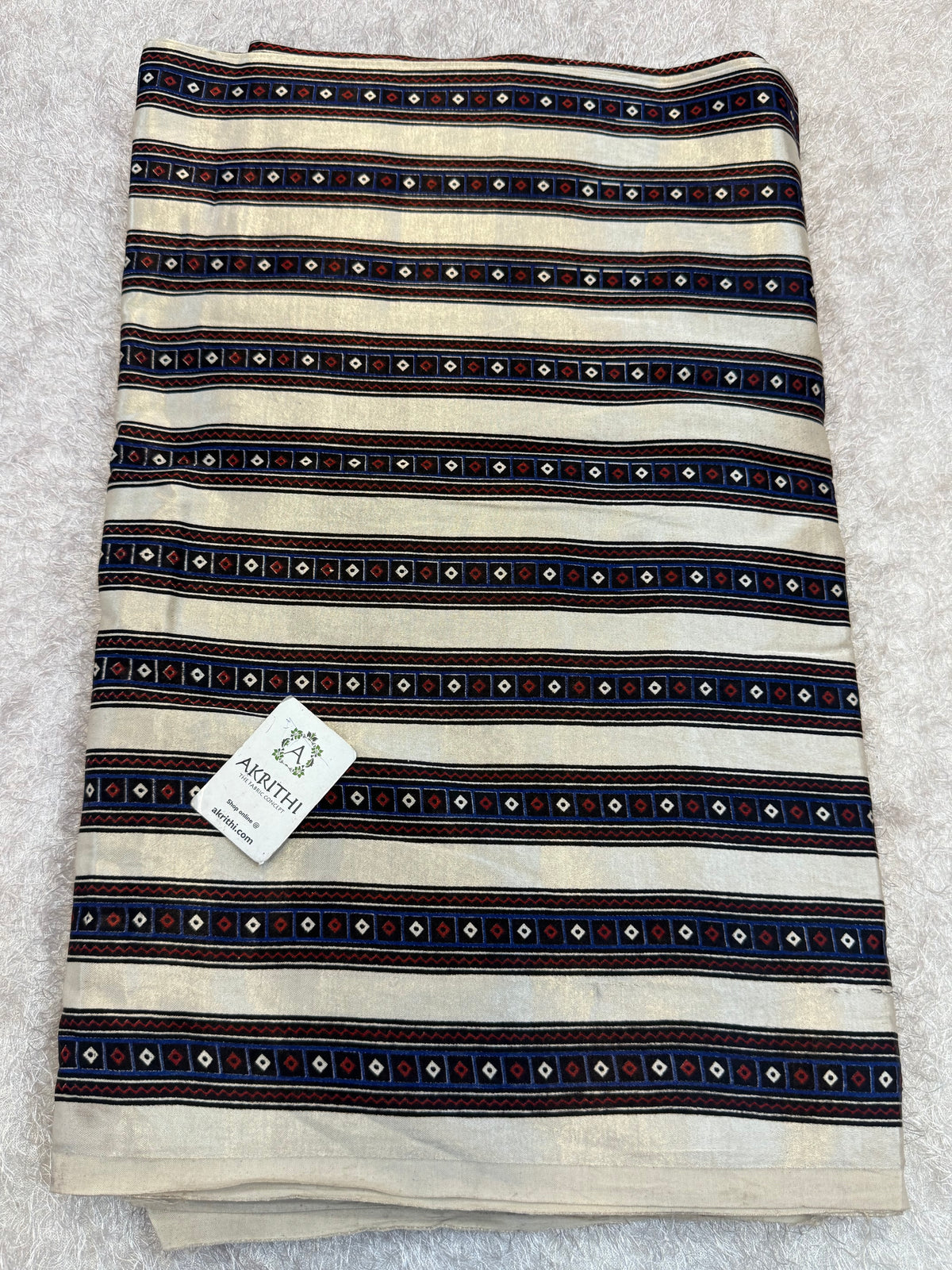 Ajrakh pure mashru silk fabric