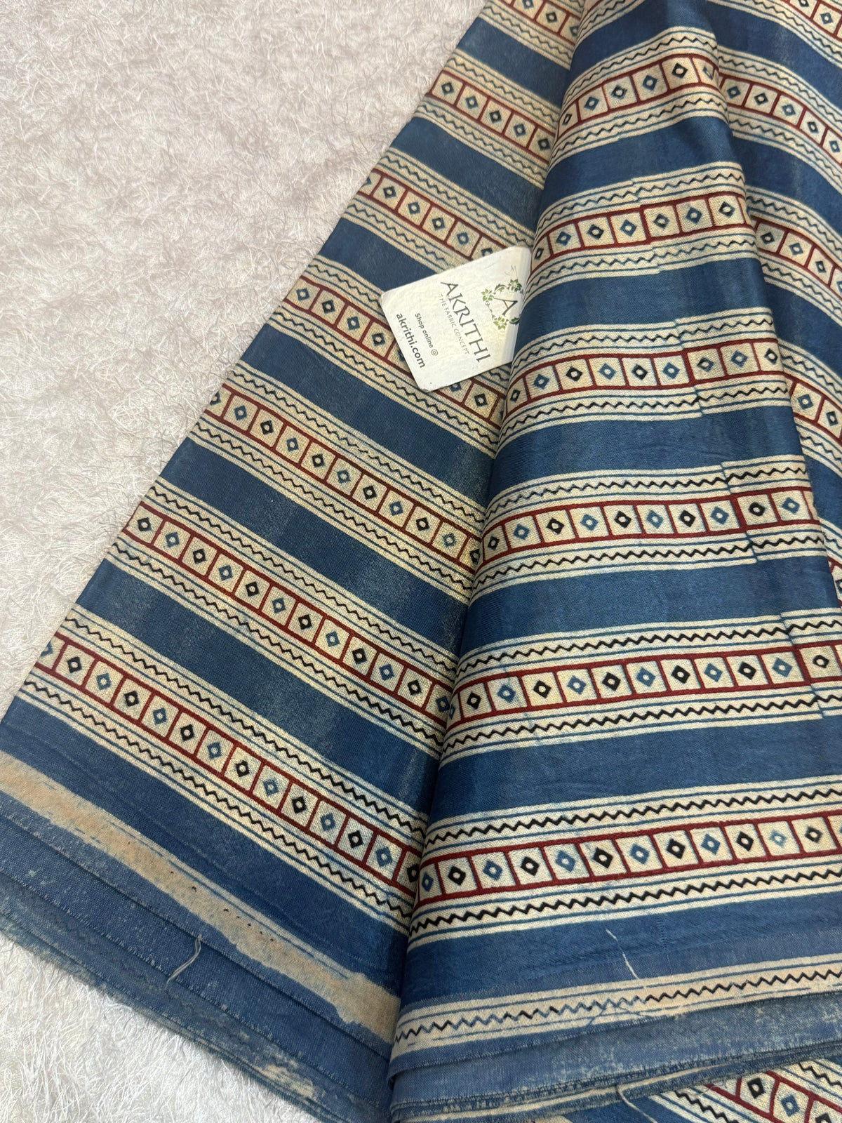 Ajrakh pure mashru silk fabric