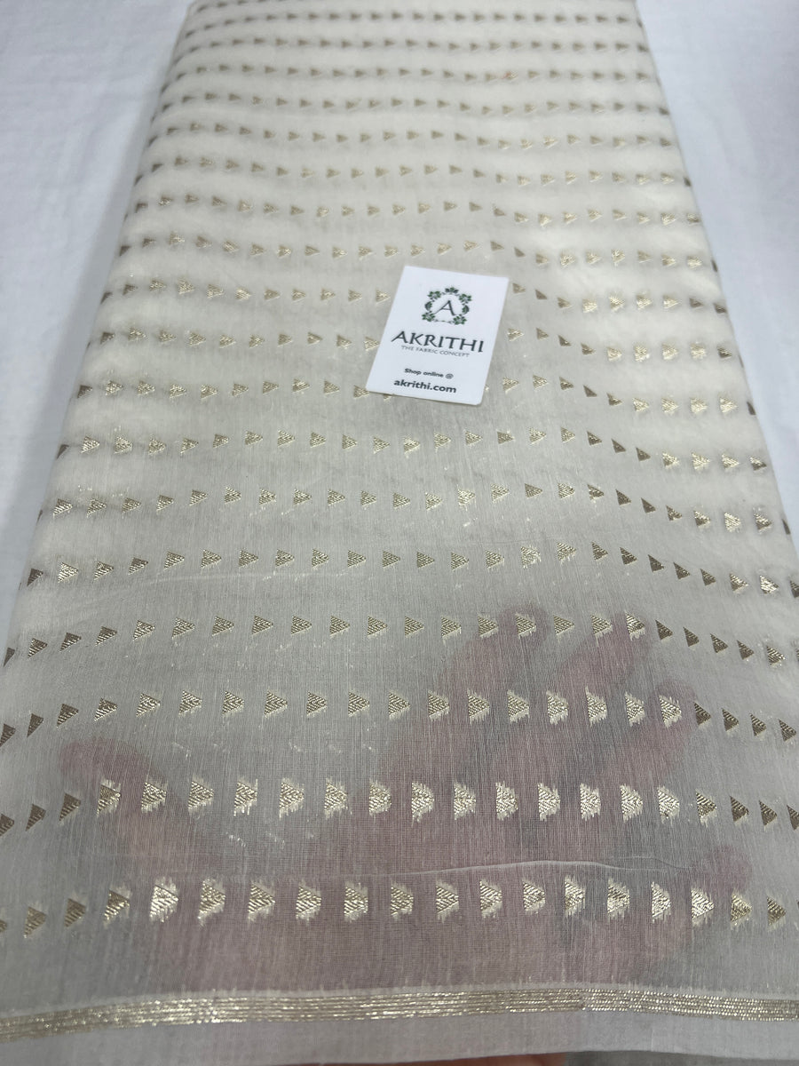 Dyeable banarasi Handloom chanderi lurex fabric