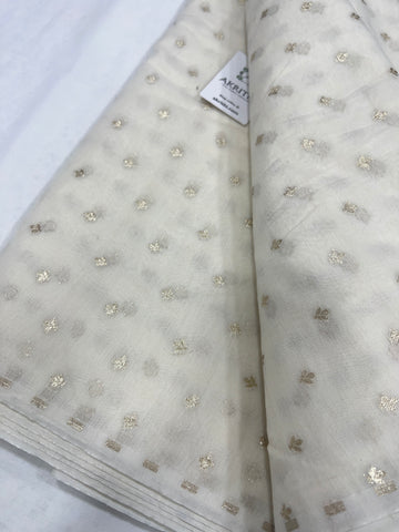 Dyeable banarasi Handloom chanderi lurex fabric