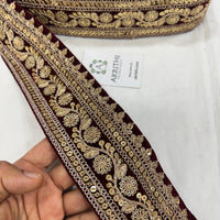 Buy Indian Embroidered saree Laces and Trims , Saree Border online – Akrithi