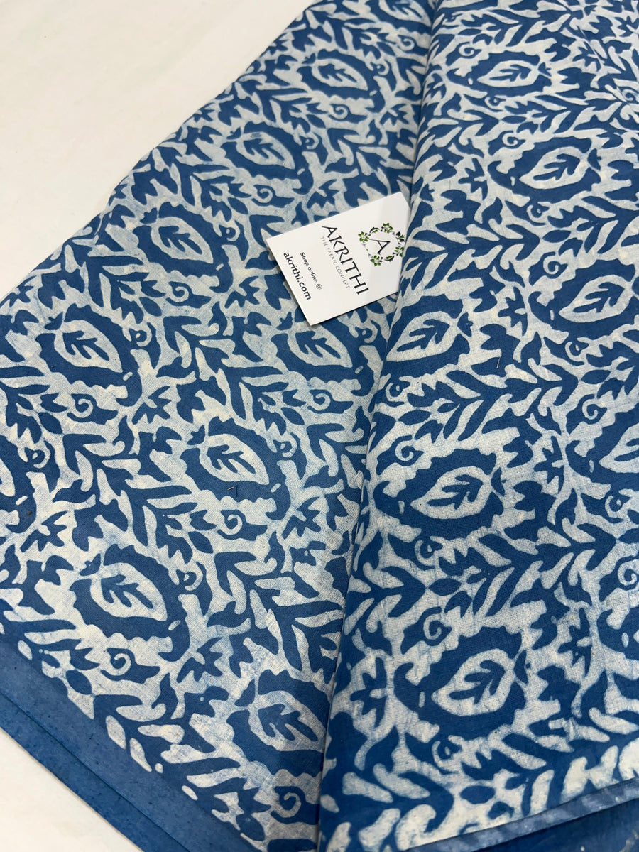 Dabu block Printed pure cotton fabric