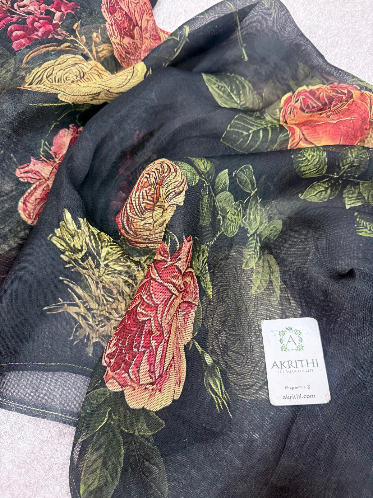 Printed viscose jute fabric