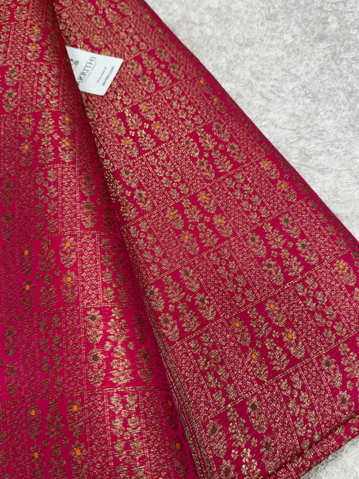 Pure Banarasi brocade antique zari fabric