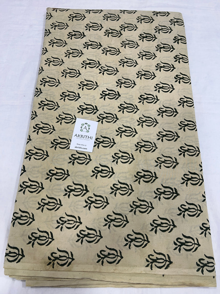 Hand block Printed pure cotton fabric