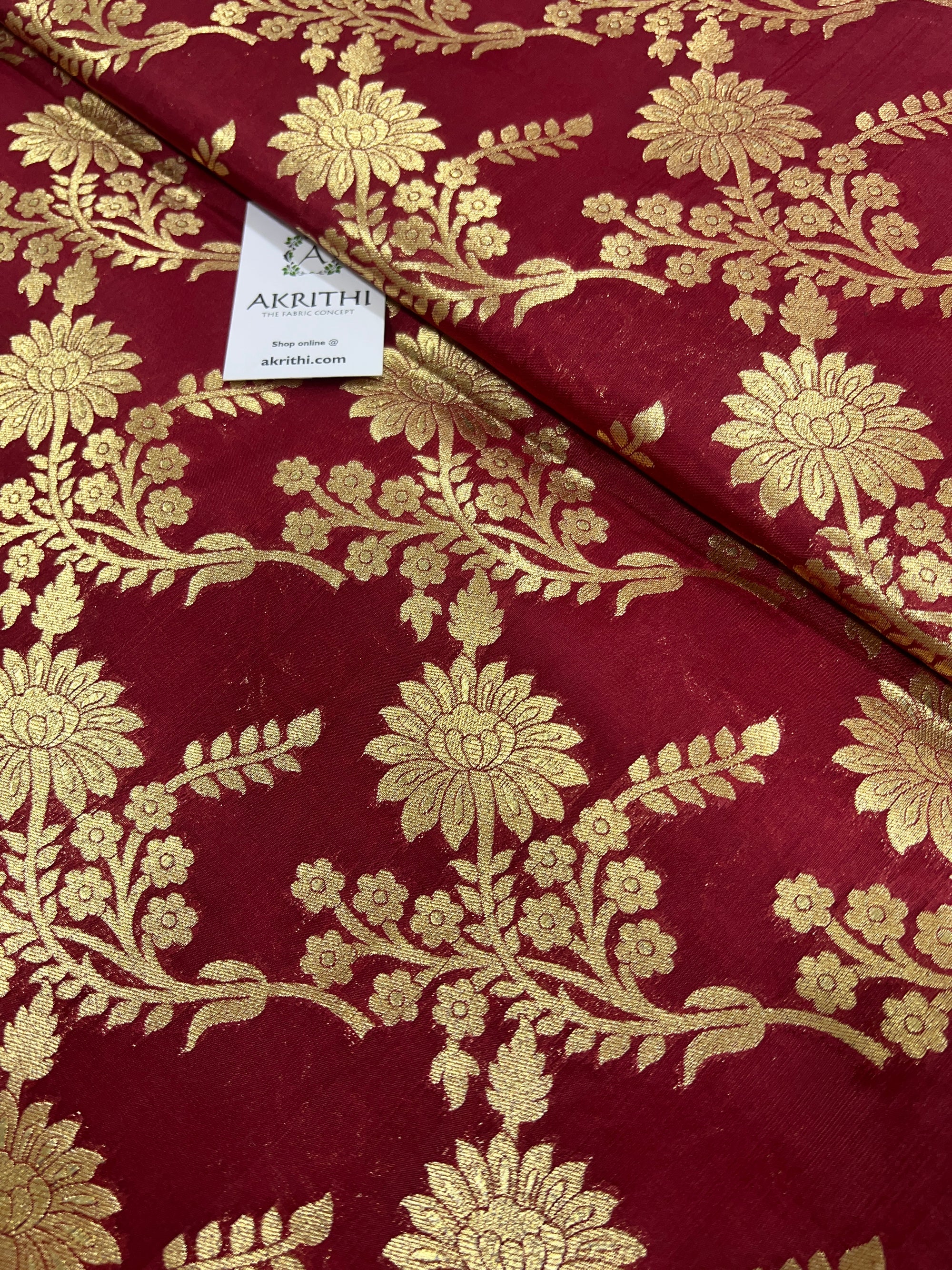 Pure Banarasi brocade fabric