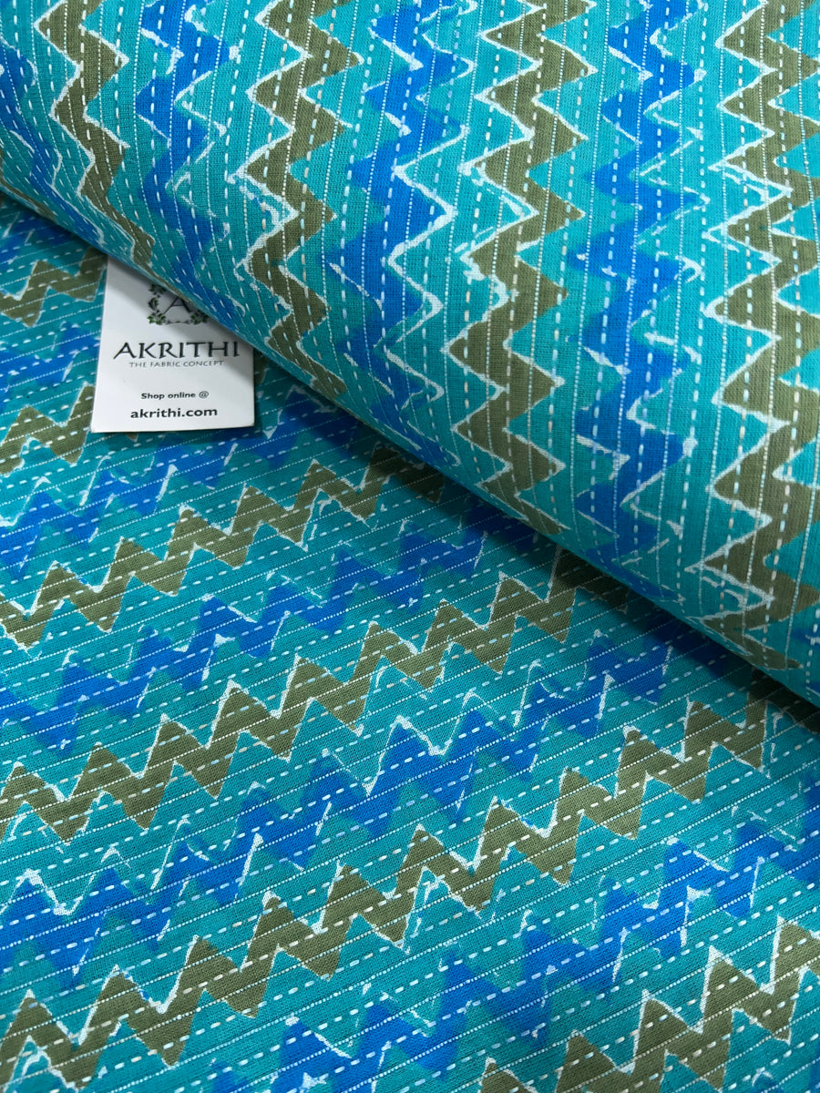 Kantha Printed pure cotton fabric