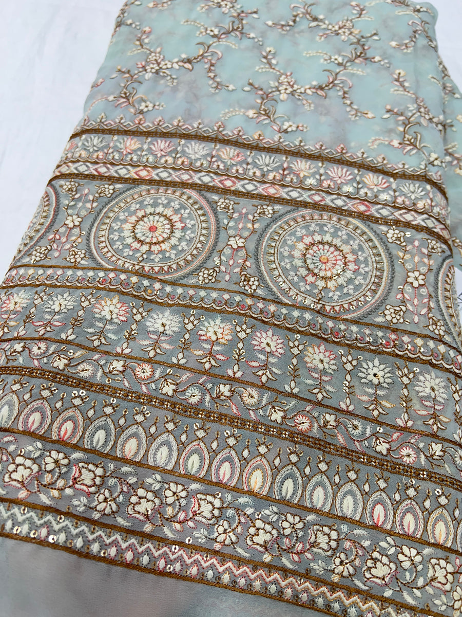 Embroidered Georgette fabric