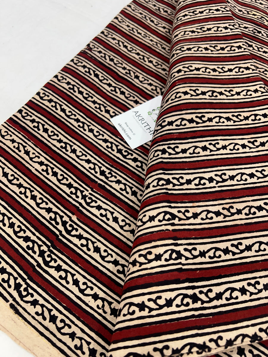 Hand block Printed pure cotton fabric