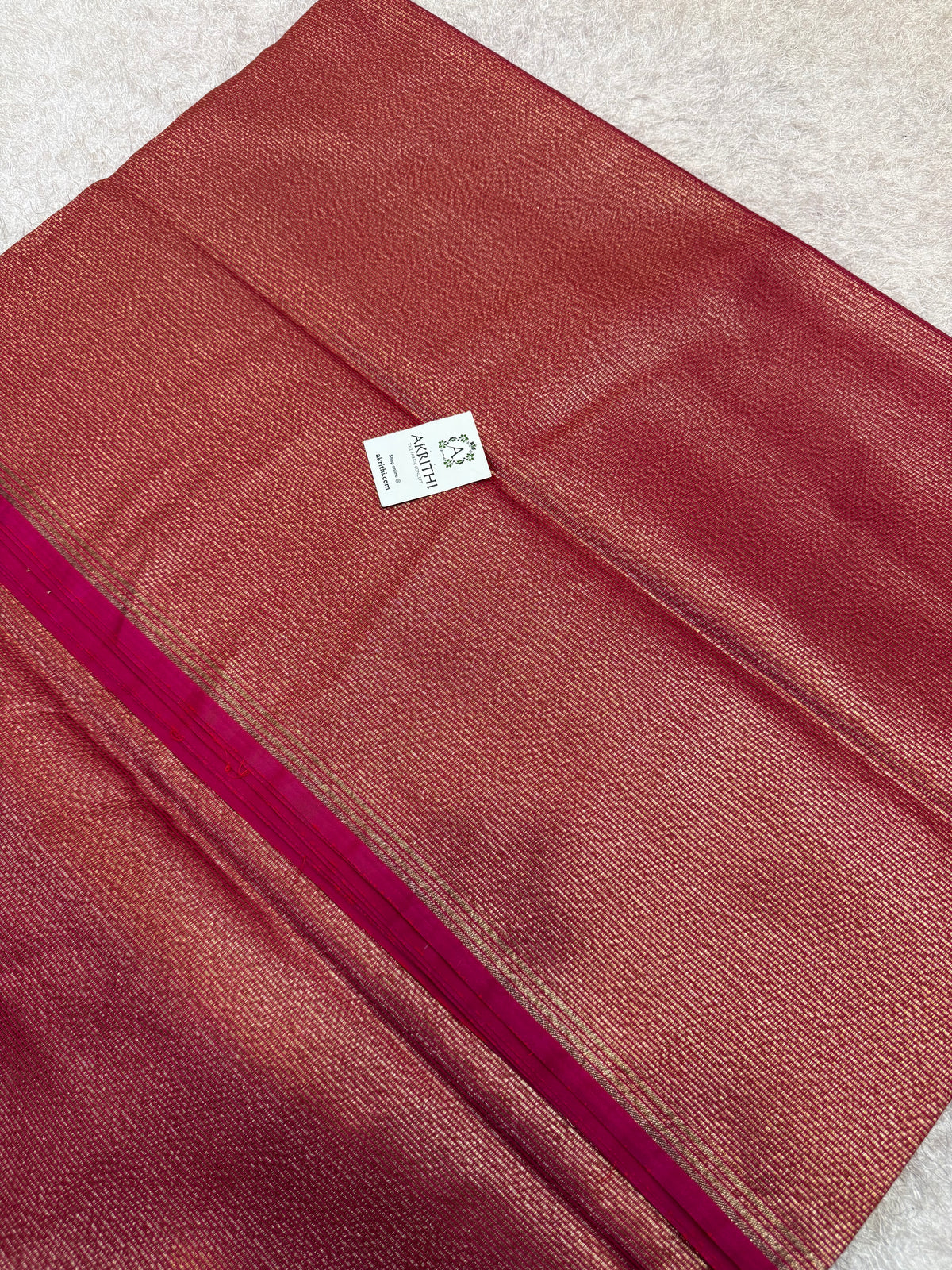 Pure Banarasi brocade striped antique zari fabric