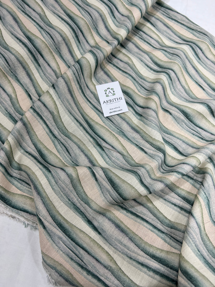 Digital Printed pure linen fabric