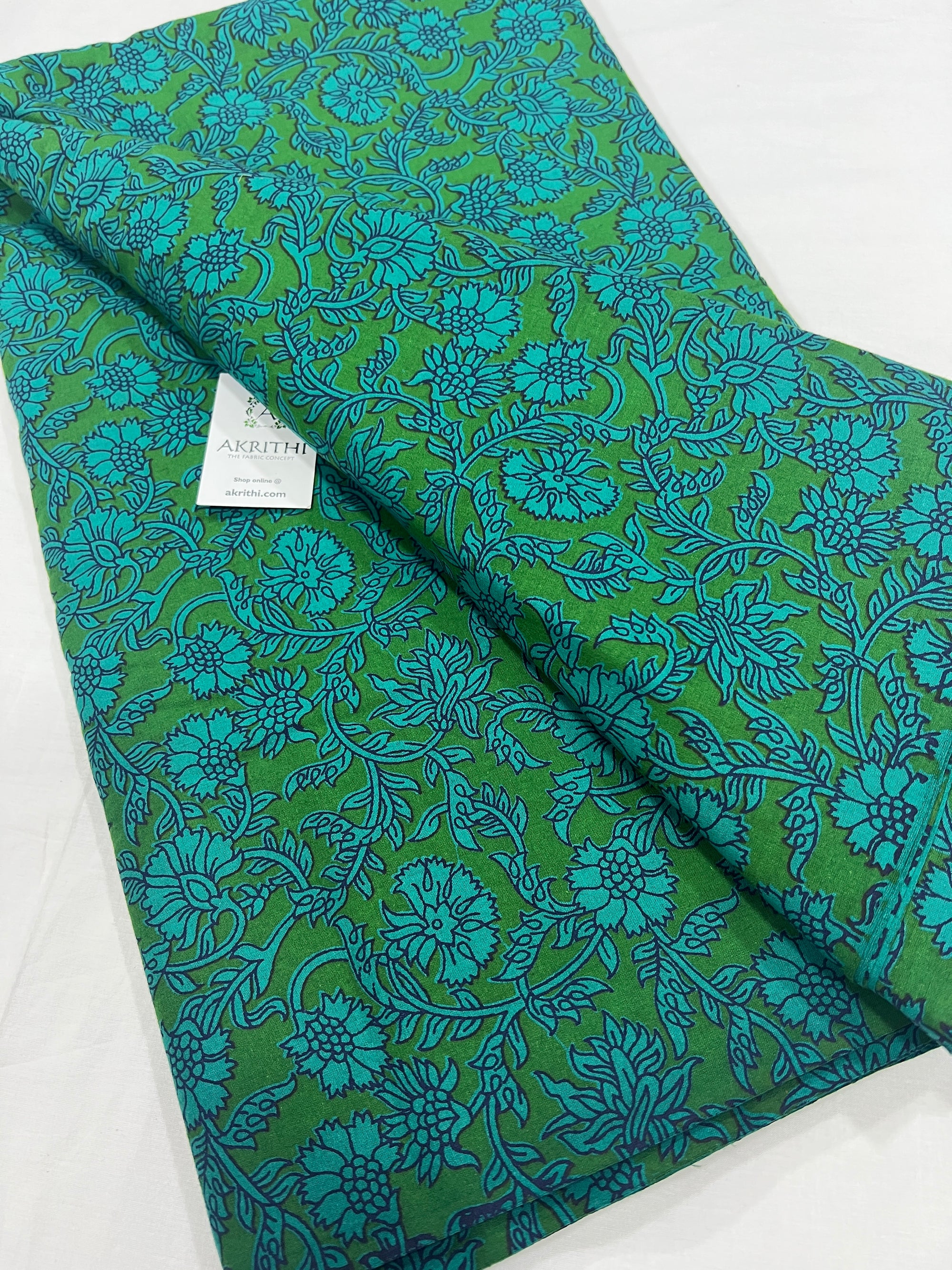 Block Printed pure cotton fabric
