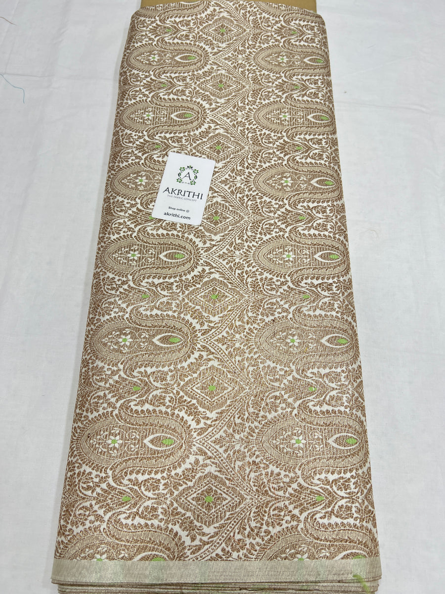 Banarasi brocade fabric antique zari 70 cms cut