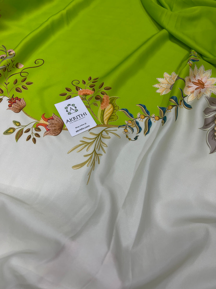 Digital printed modal satin fabric