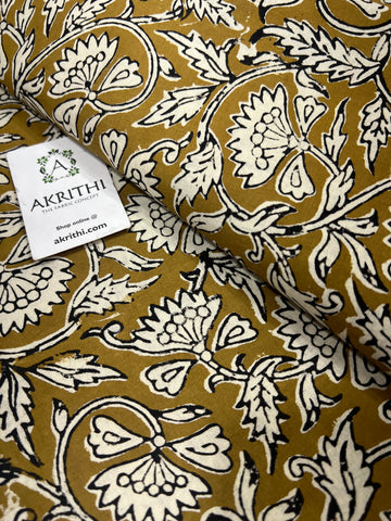 Hand block Printed pure cotton fabric