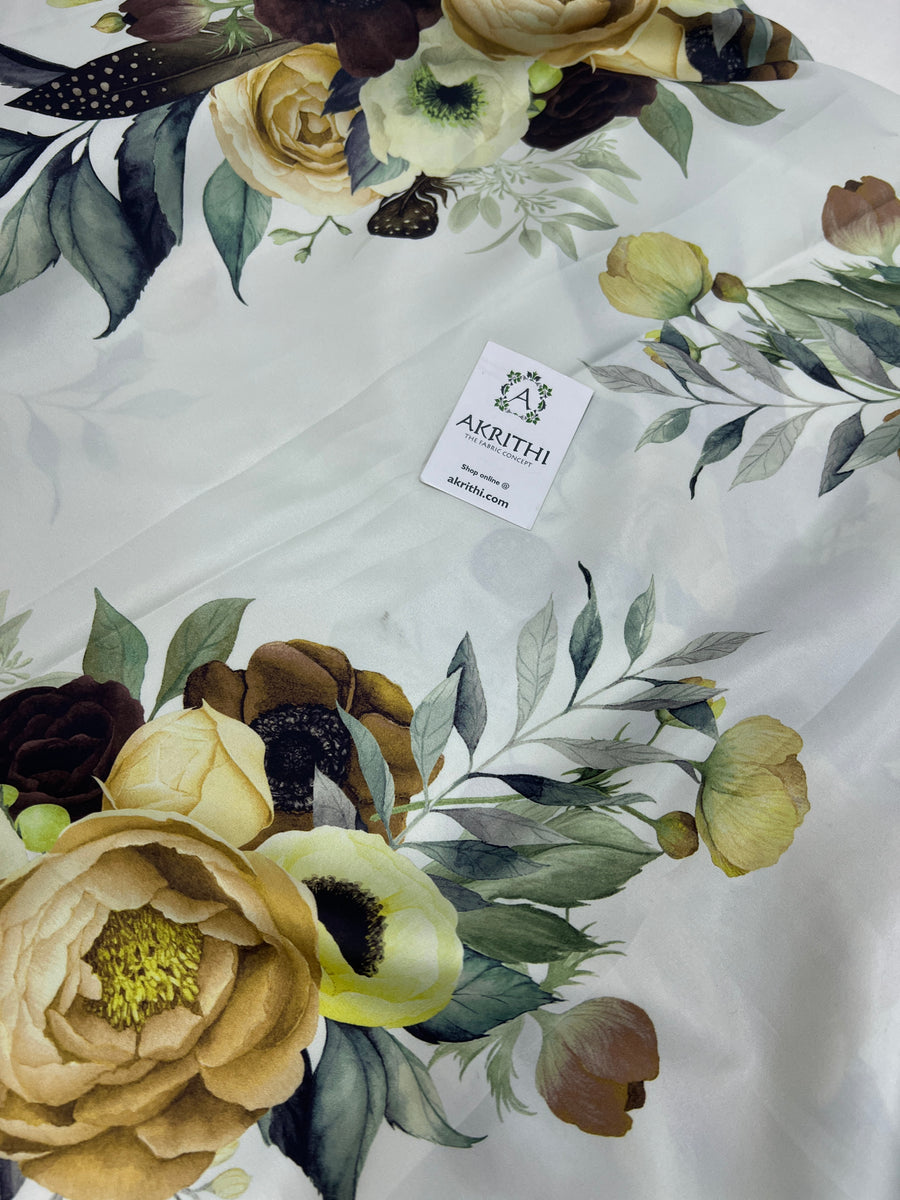 Digital printed modal satin fabric