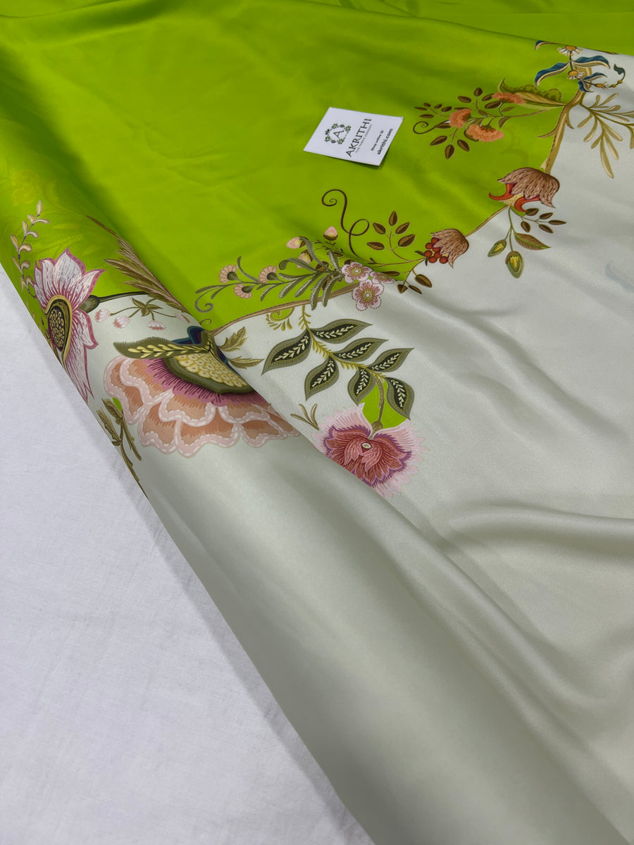 Digital printed modal satin fabric