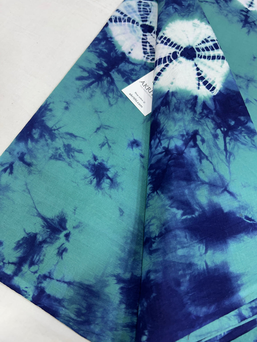 Shibori Hand dyed pure cotton fabric