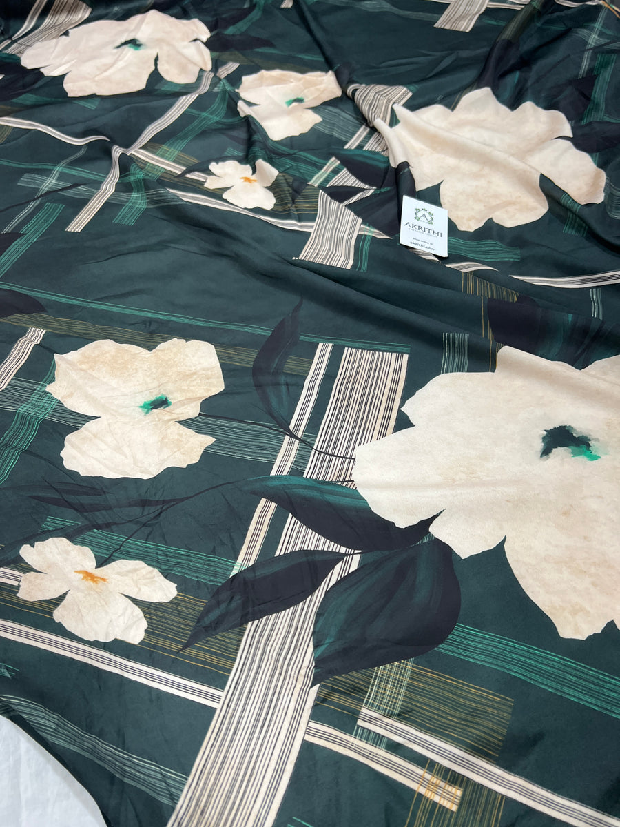 Digital printed modal satin fabric