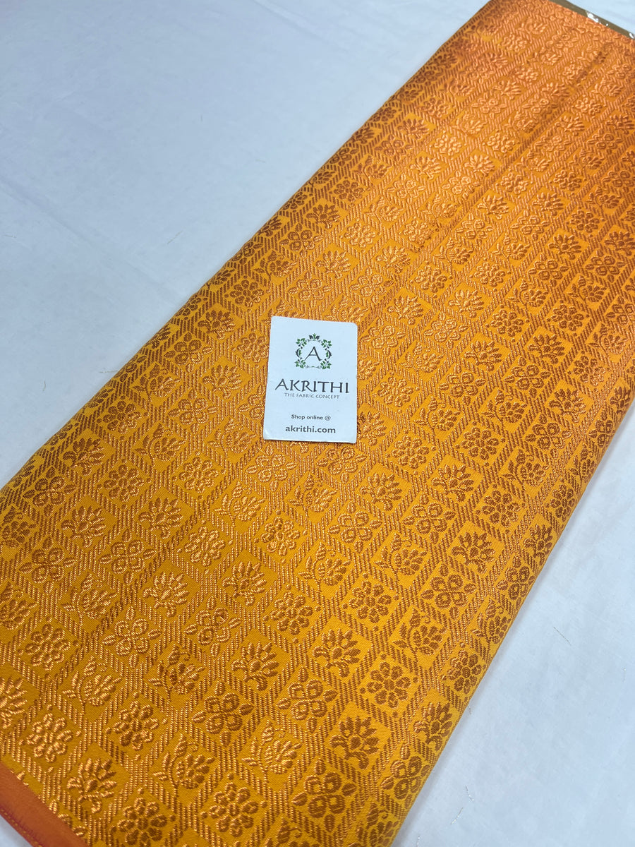 Banarasi brocade fabric with copper zari