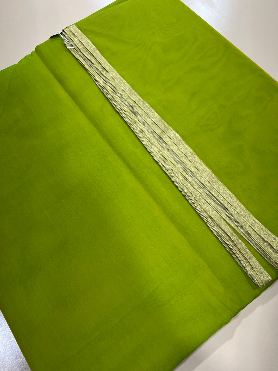 Organza fabric with zari border