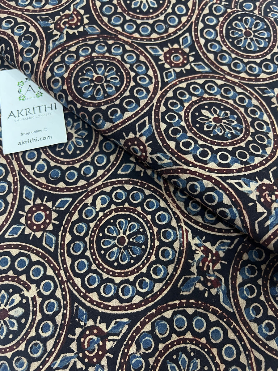 Ajrakh Printed pure cotton fabric